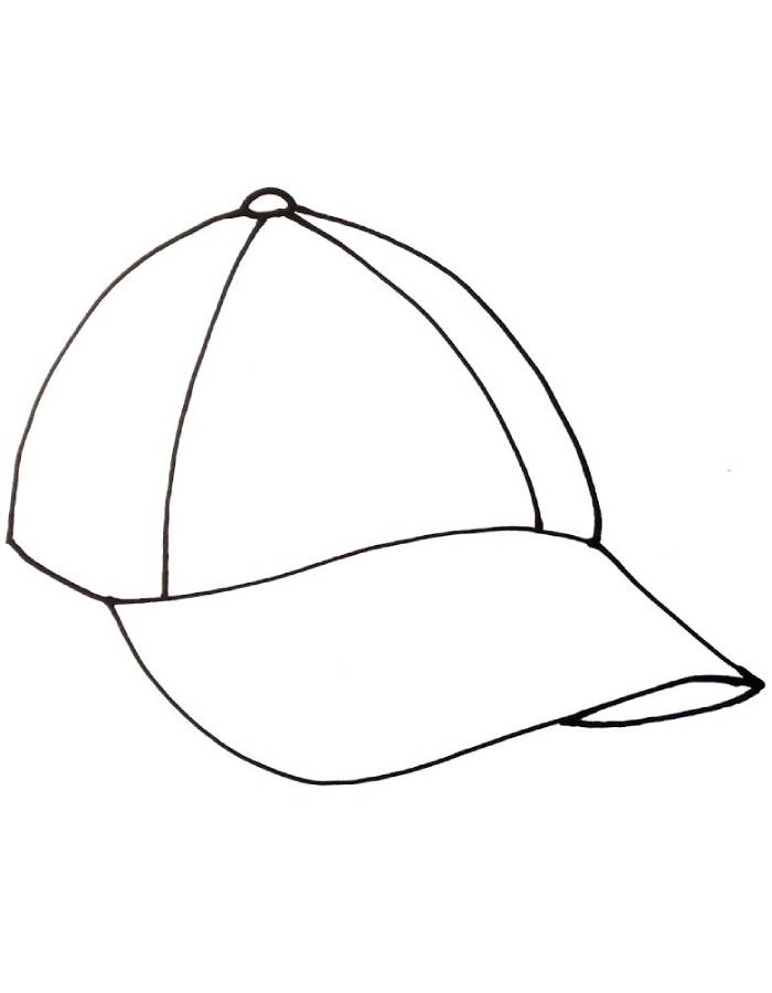 Baseball Hat Coloring Page