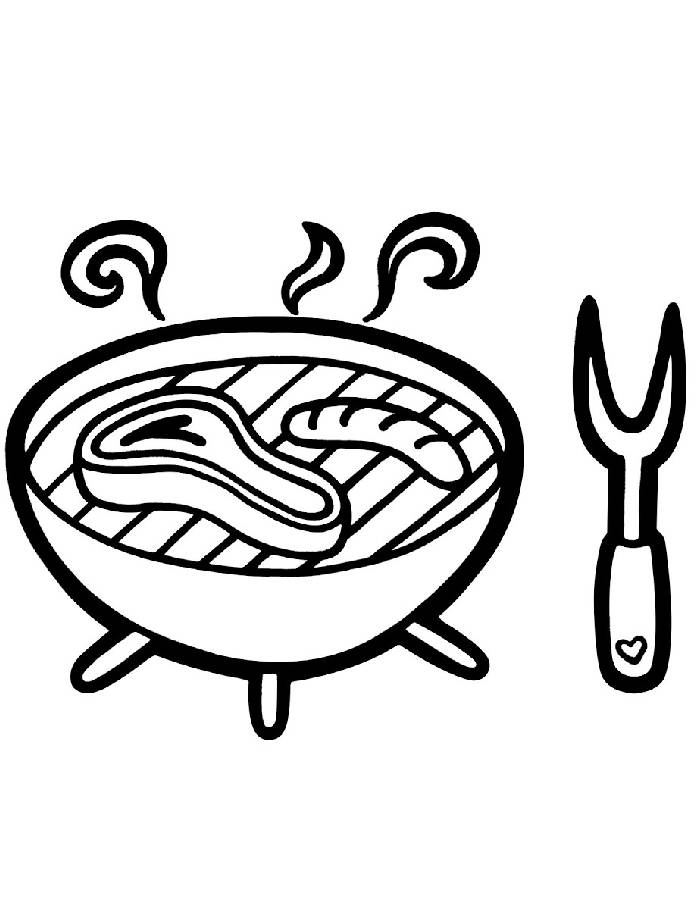 Bbq Coloring Page