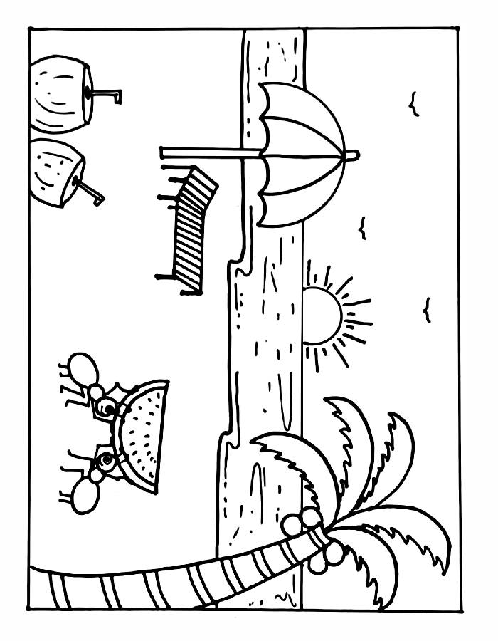 Beach  coloring page