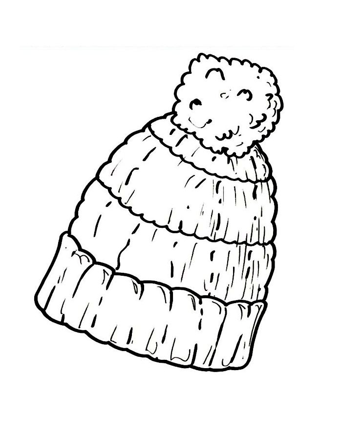 Beanie Hat Coloring Page