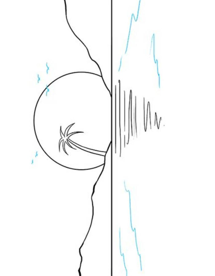 Beautiful Sunset Coloring Page