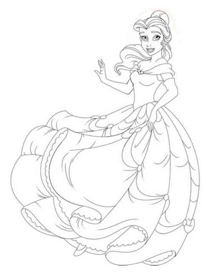 Belle Pictures To Color Coloring Page