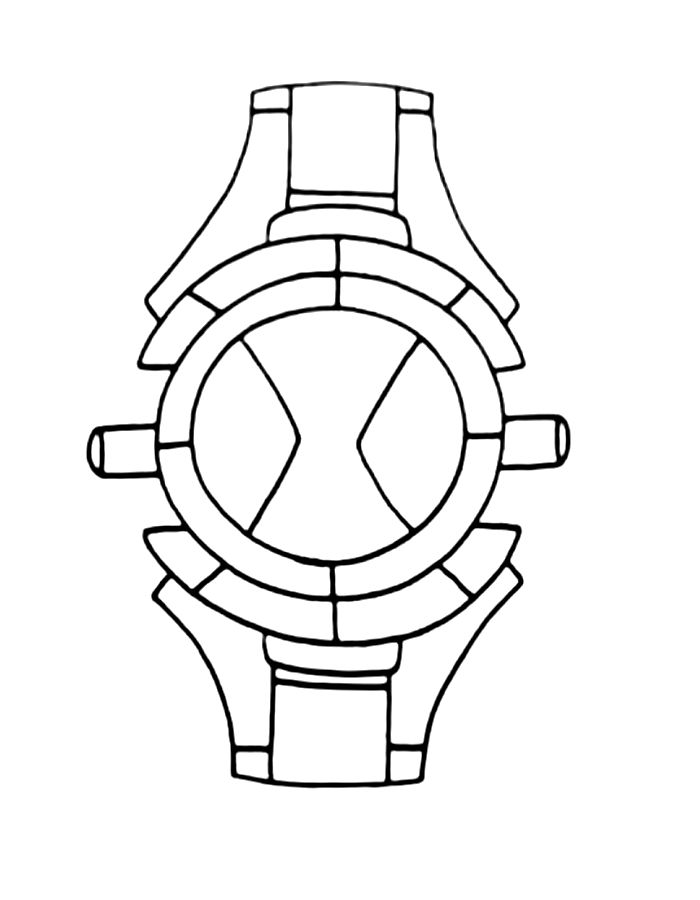 Ben 10 Watch Coloring Page