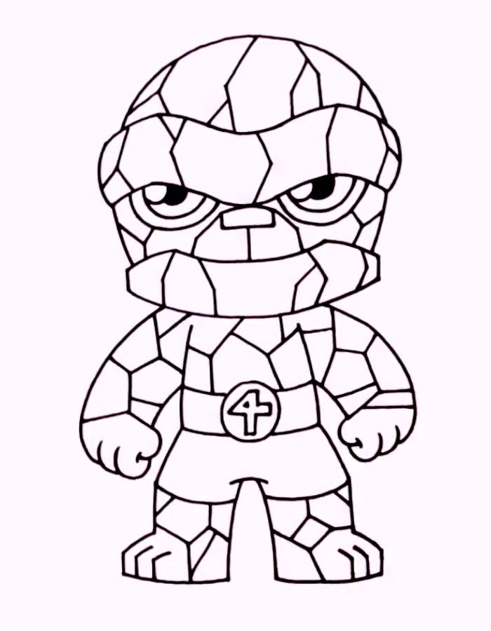 Ben Grimm Drawing Coloring Page