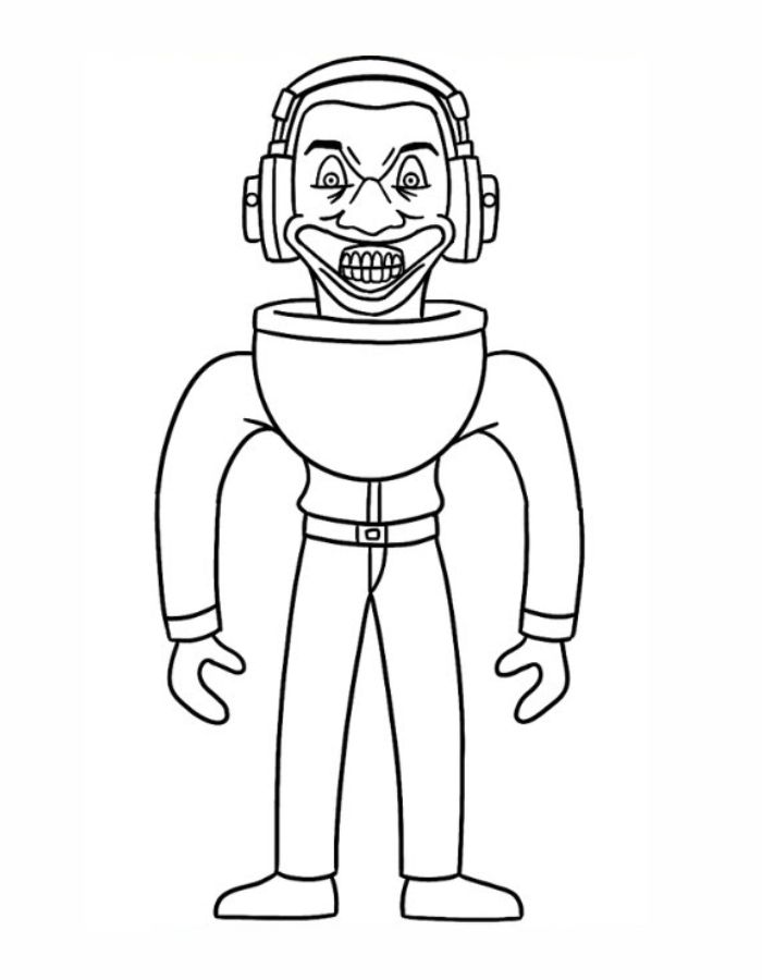 Berserker Mutant Skibidi Toilet Coloring Page