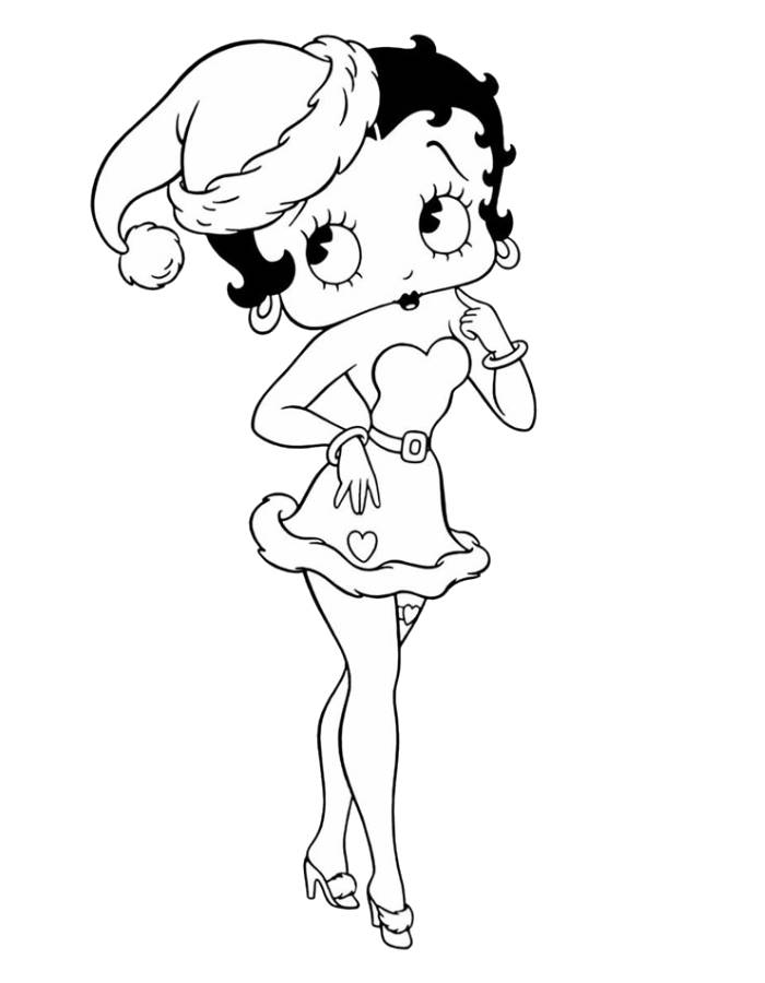 Betty Boop Santa Cap