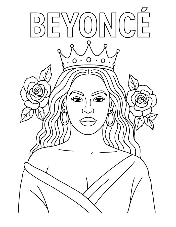 Beyonc Coloring Pages Free Printable PDF Beyonc Coloring Pages Free Printable PDF