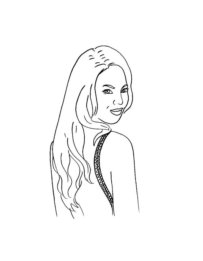 Beyonce Outline Sketches