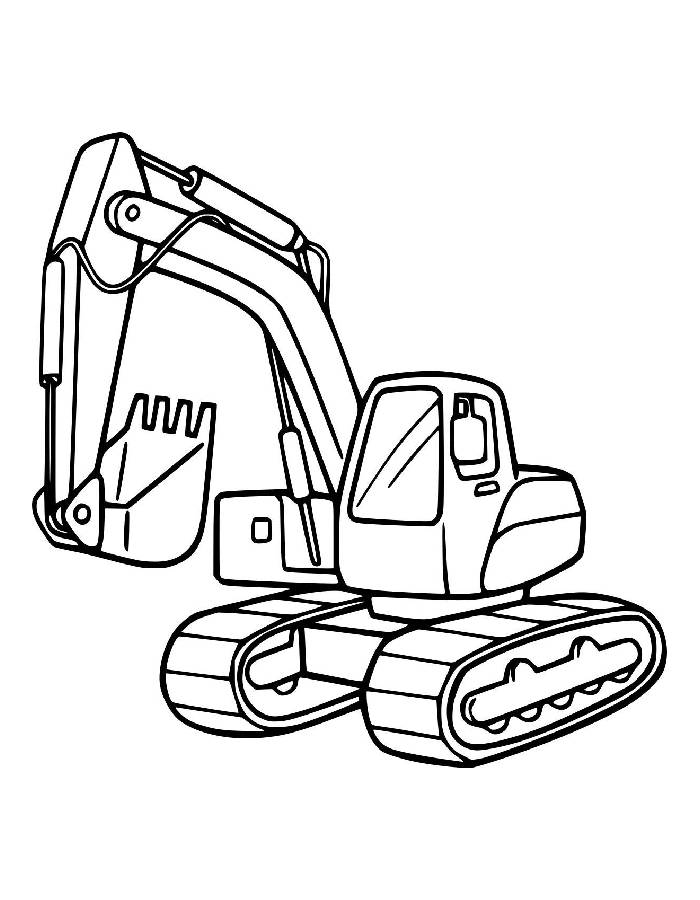 Big Construction Digging Machine Coloring Page