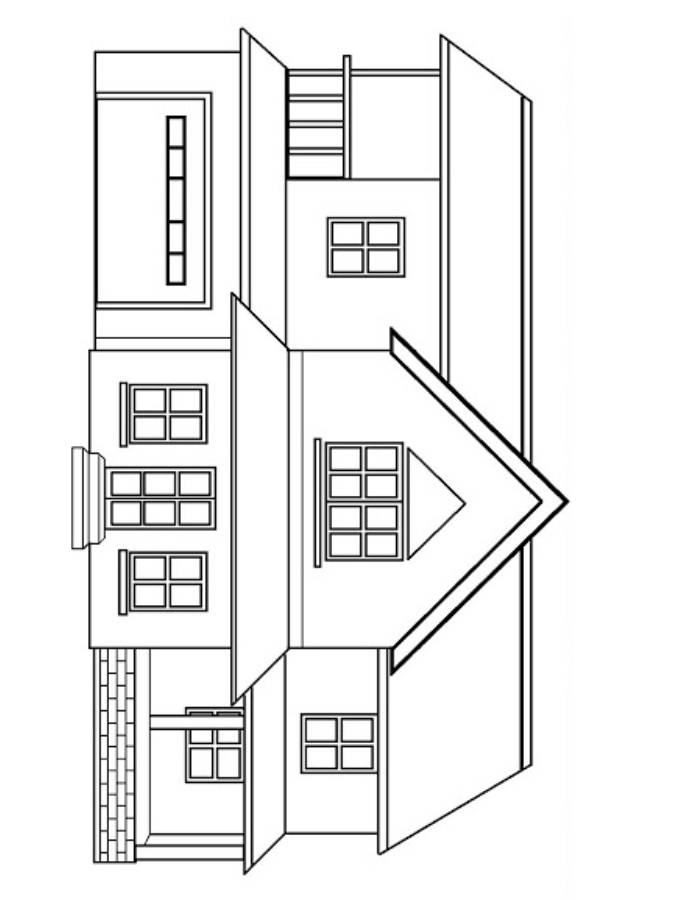 Big House Coloring Page