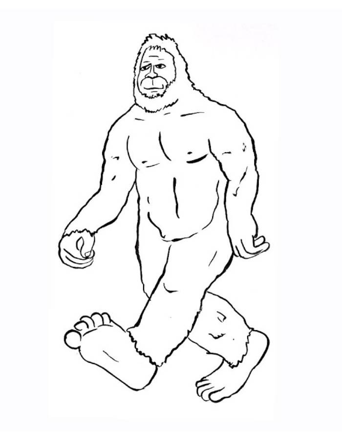 Bigfoot Coloring Page