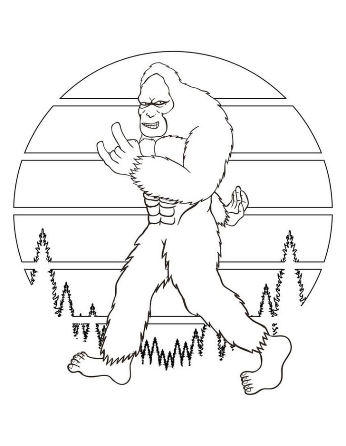 Bigfoot Coloring Page