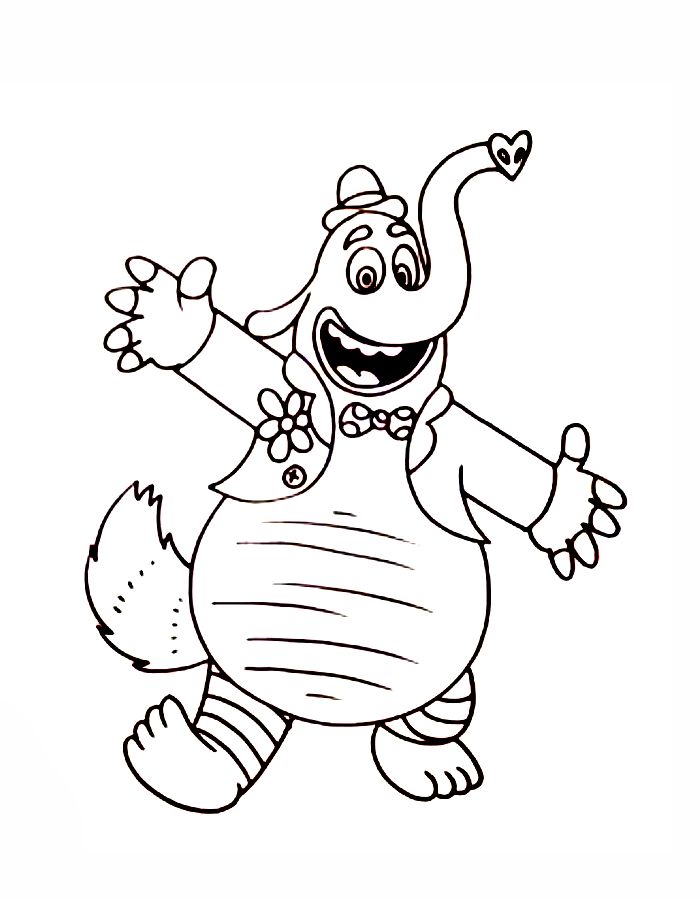 Bing Bong Inside Out Coloring Page