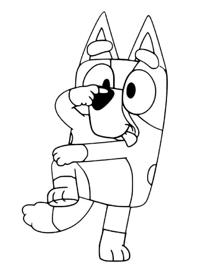 Bingo Making Funny Face Coloring Page