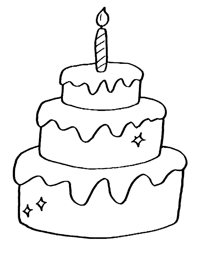 birthday cake for kids coloring page