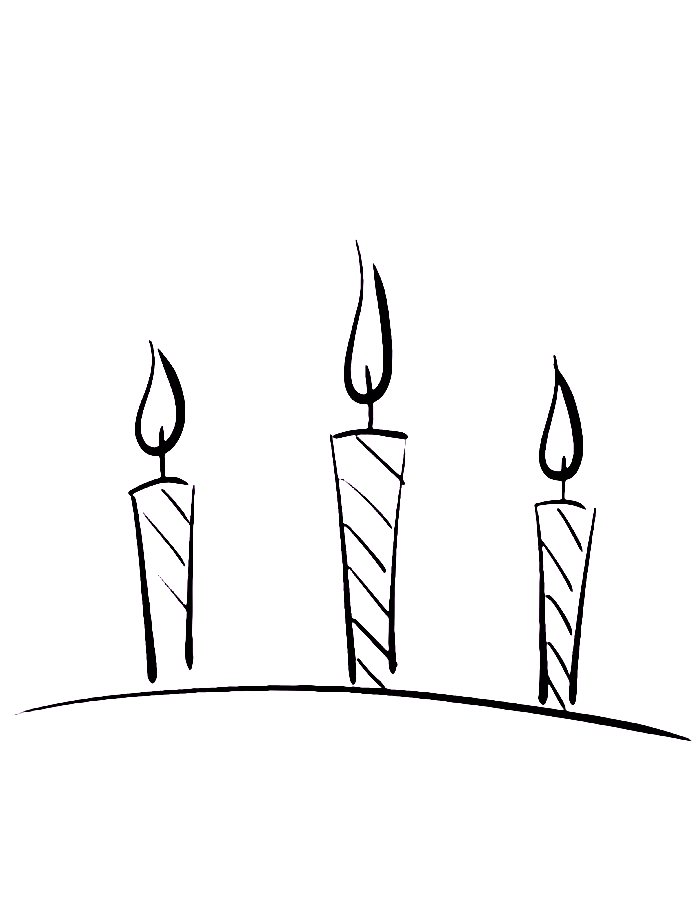 birthday candle coloring page