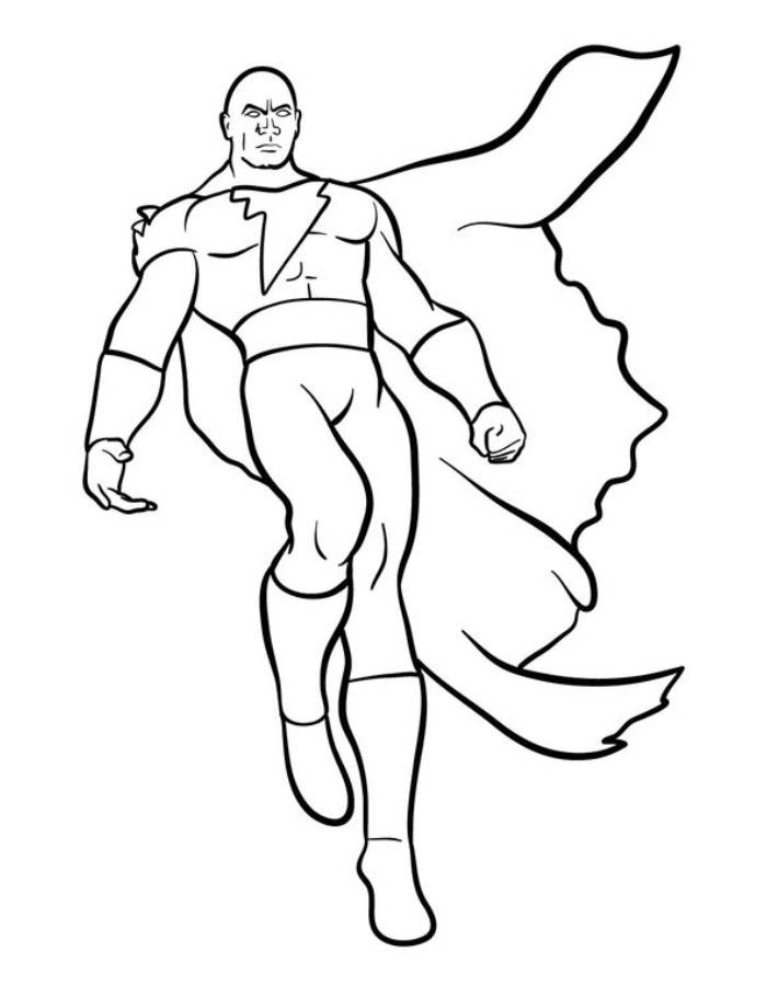 Black Adam Coloring Page