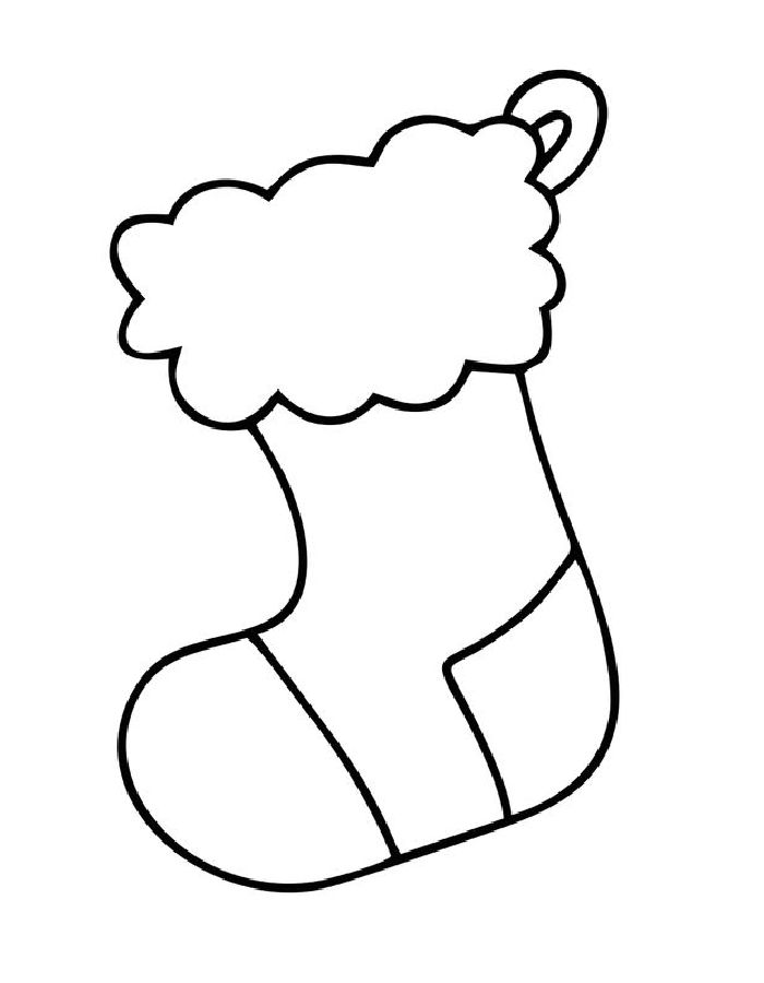 Blank Christmas Stocking Coloring Page