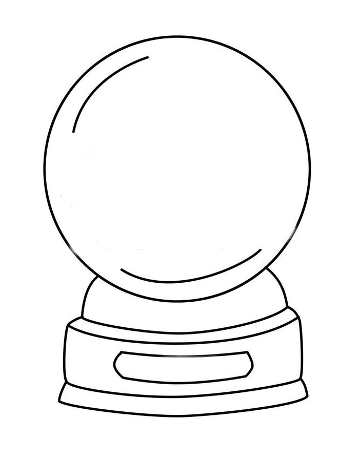 Blank Snow Globe Printable Template