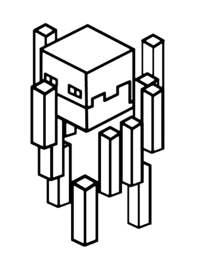 Blaze Minecraft Coloring Page