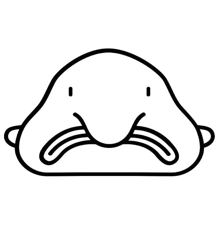 Blobfish Coloring Page