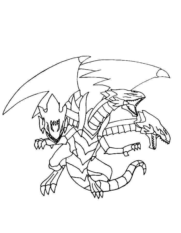 Blue Eyes Ultimate Dragon From Yugioh Coloring Page