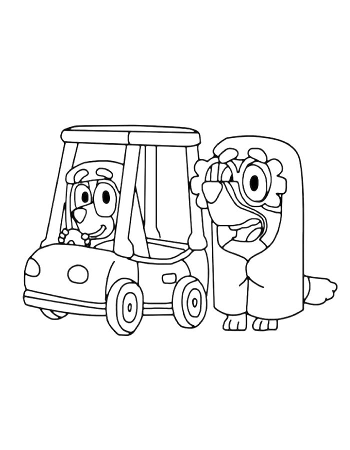 Bluey And Bingo Coloring Pages