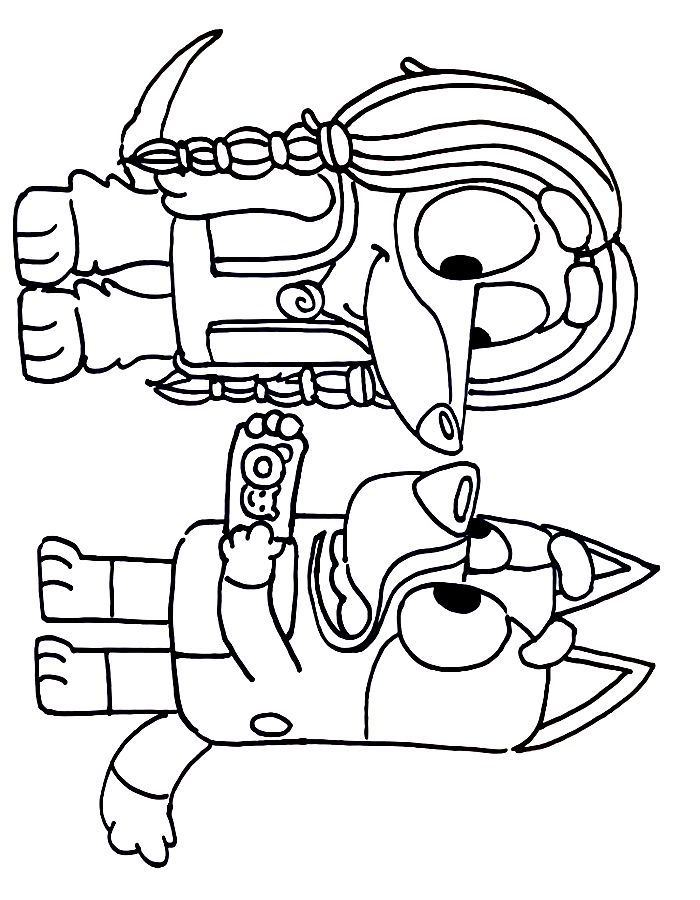 Bluey And Friends Coloring Page