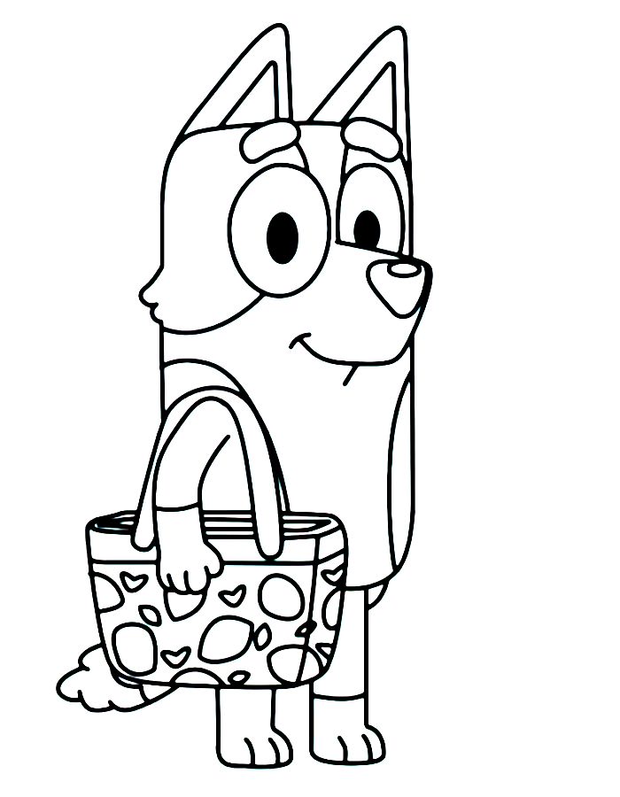 Bluey Aunt Brandy Coloring Page