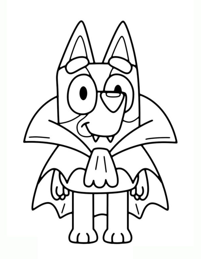 Bluey Cartoon Coloring Page