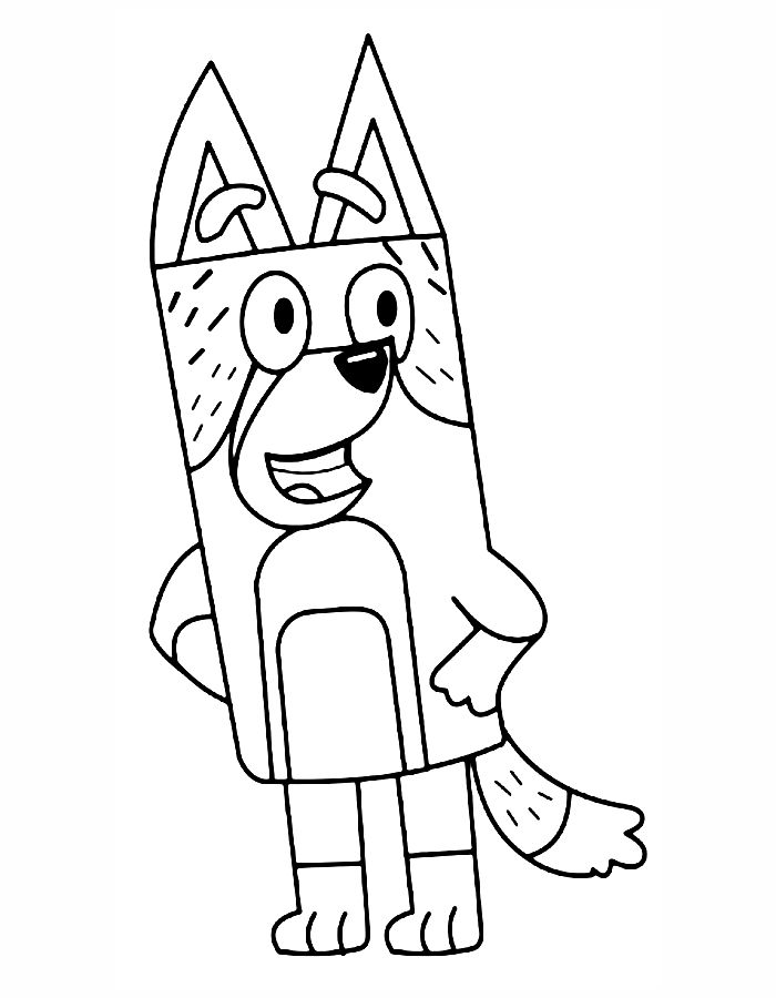 Bluey Dad Coloring Page