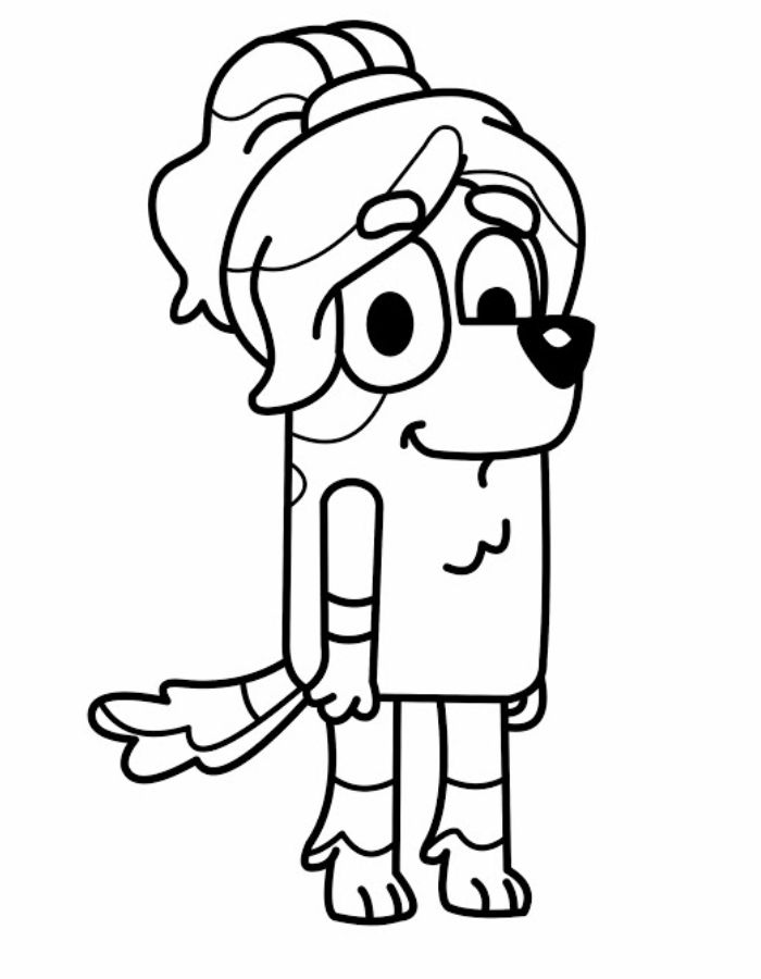 Bluey Frisky Coloring Page