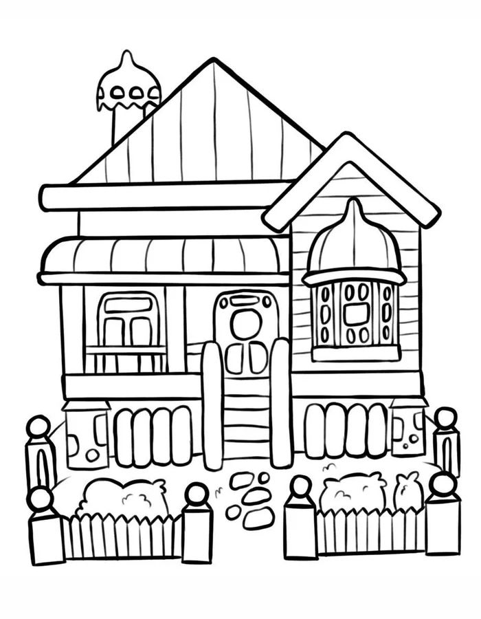 Bluey House Coloring Page