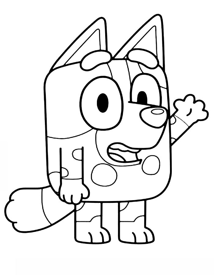 Bluey Muffin Coloring Page