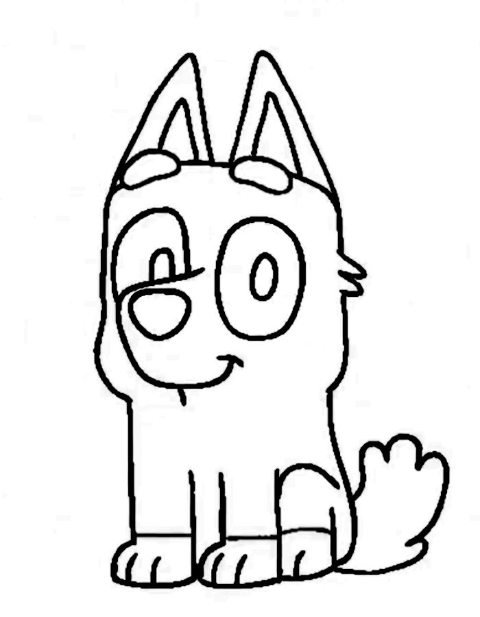 Bluey Socks Coloring Page