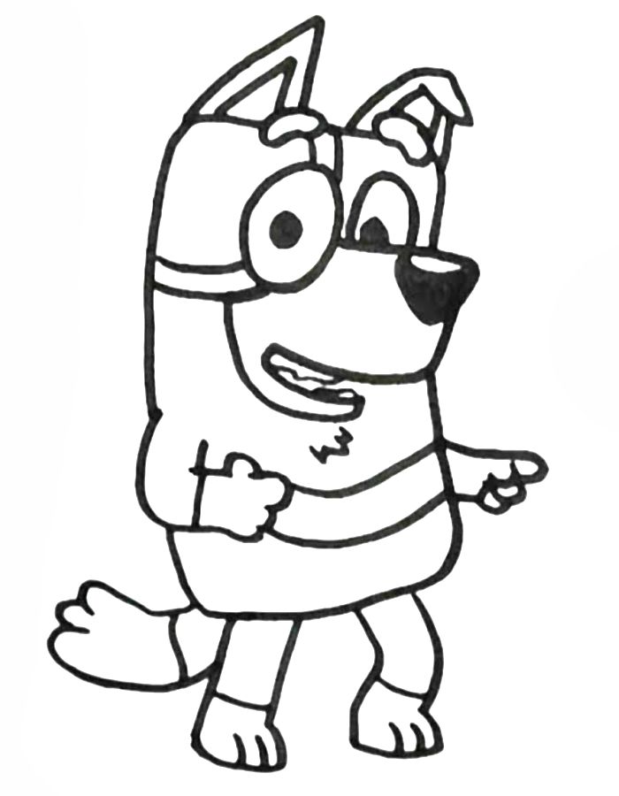 Bluey Uncle Stripe Coloring Page