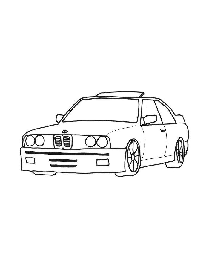 Bmw M3 E30 Coloring Page