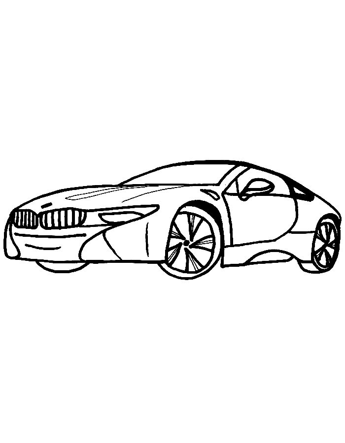 Bmw Sports Car Drawing  Coloring Page