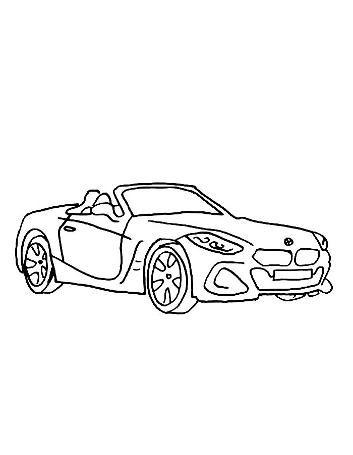 Bmw Z4 Coloring Page