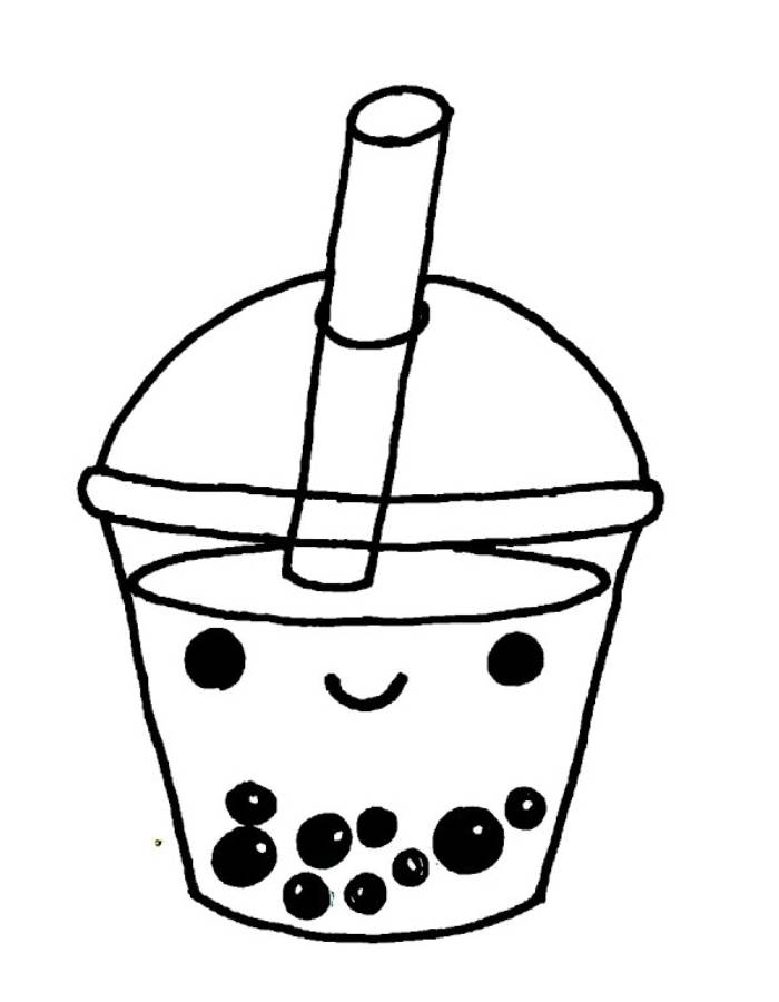 Boba Drawing Coloring Page