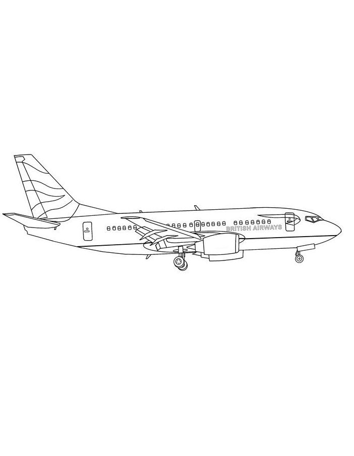 boeing 737 coloring pages