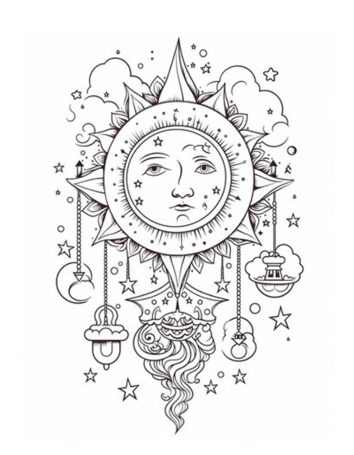 Boho Sheets Coloring Page