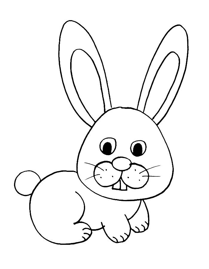 Book Easter Bunny Coloring Page