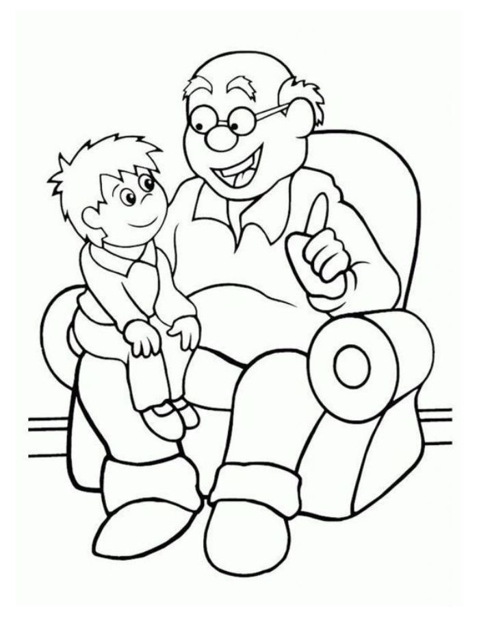 Books For Elderly Coloring Page