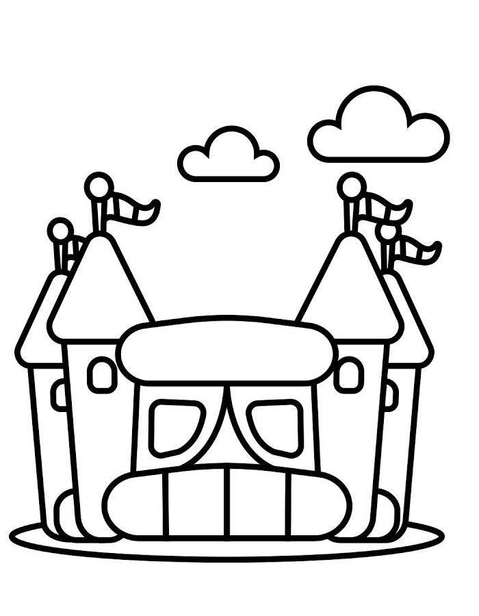 Bounce House Coloring Page