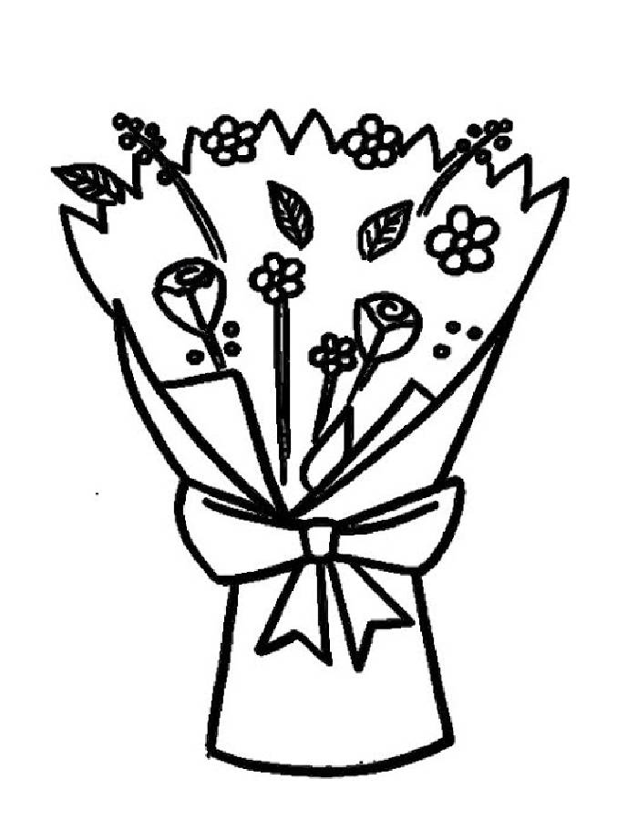 Bouquet Flowers Coloring Page