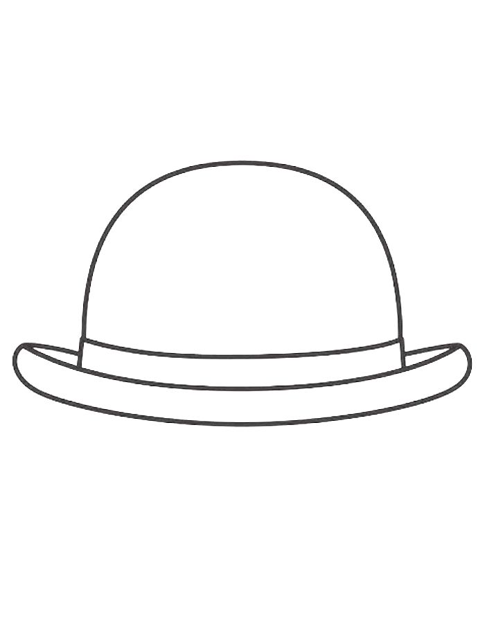 Bowler Hat Coloring Page