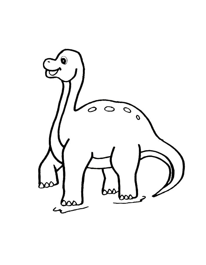 Brachiosaurus Easy Dinosaur Coloring Page