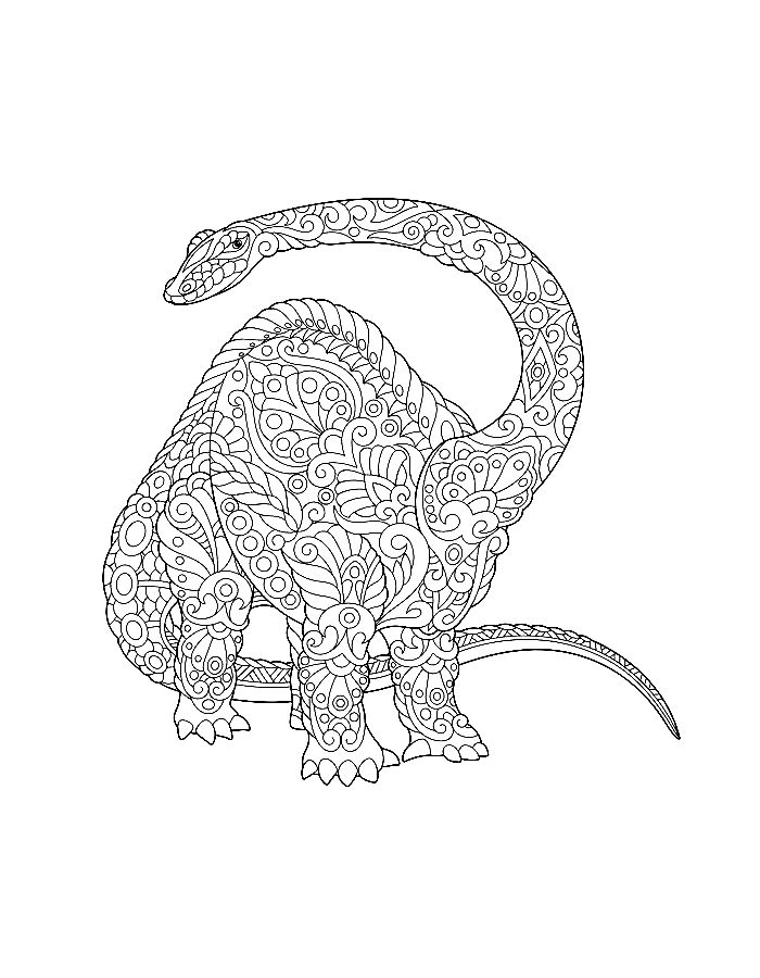 Brachiosaurus For Adults Coloring Page