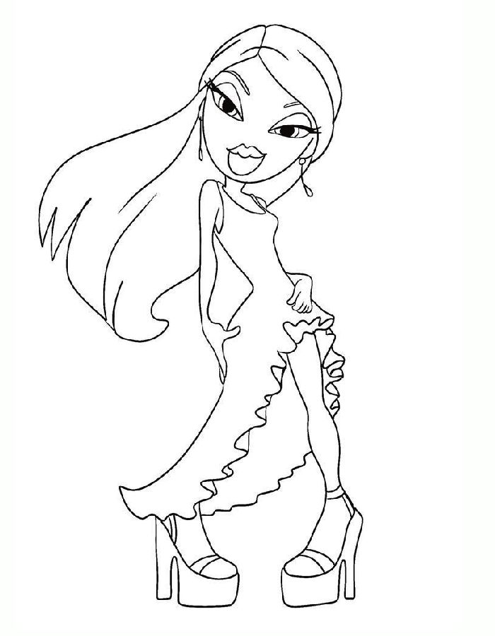 Bratz Book Coloring Page